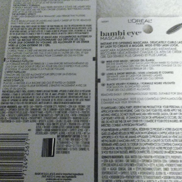 L'oreal Paris ButterFly & (2) Bambi Mascara Bundle - Picture 2 of 6